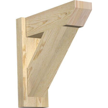 Ekena Millwork Traditional Slat Rough Sawn Outlooker, Douglas Fir, 6"W x 18"D x 18"H OUT06X18X18TRA06RDF